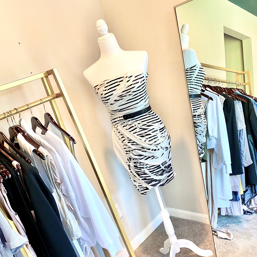 Strapless Ruched Dress